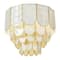 Hello Honey® 14" Round 4-Tier Capiz & Metal Flush Mount Ceiling Light